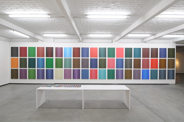 Maryam Najd. Installation view of Panorama paintings, 2011-12.